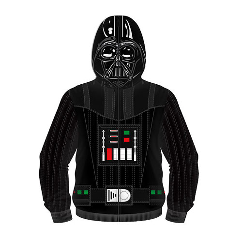 Star Wars Darth Vader Sublimated Costume Fleece Zip-Up Hoodie